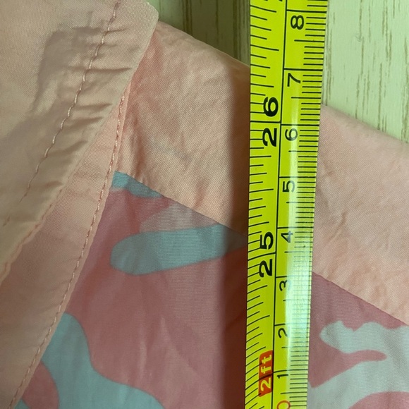 Pink Camo Kylie windbreaker jacket Kylie Jenner Peach Pink Blue Sz Small - Picture 11 of 12